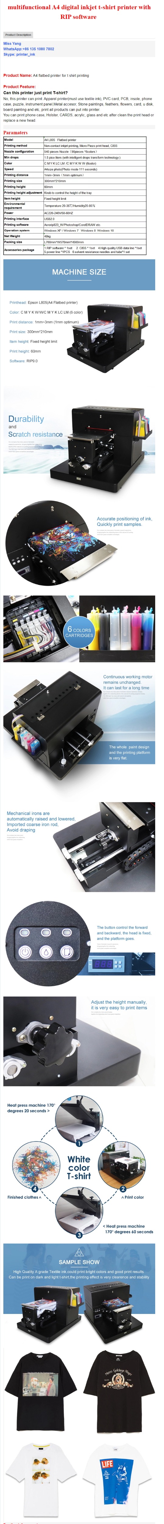 AC240V Automatic T Shirt Printing Machine , A4 Inkjet T Shirt Printer