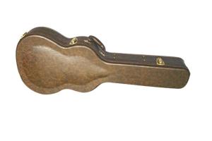 Quality Luxury Deluxe F Shape Wooden Guitar Case Lightweight With PU Leather wholesale