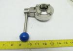 Leak Proof Sanitary Butterfly Valves Corrosion Resistance 4 Position Pull Handle