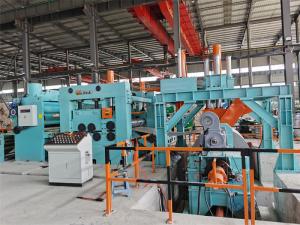 Quality Heavy Gauge HR Steel Sheet Coil Cutting Line Double Levelers Cut To Length Line wholesale