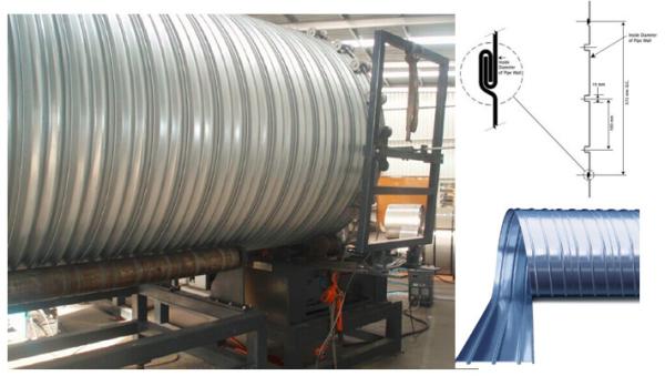 Cheap Spiral Ribbed Corrugated Pipe Machine For Production Storm Drain Pipe for sale