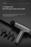 3 Modes Deep Tissue Massage Gun With Replaceable Battery 2500mah