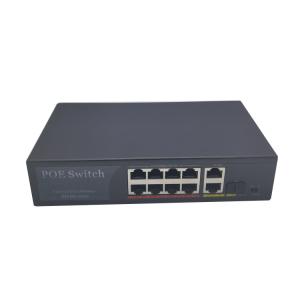 Quality 8 Ports 1000m PoE Switch fanless cooling With 2 Reverse PoE Switch wholesale