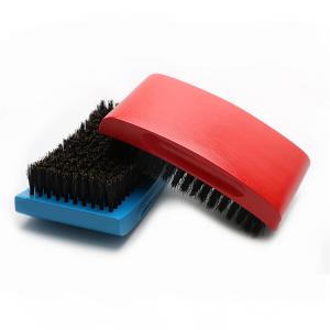 Quality Square 360 Wave Brush Customized Logo Beach Wood Handle Boar Bristle Brush wholesale