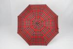 27 Inch Manual Windproof Golf Umbrellas Red Tartan Fabric Acrylic Handle