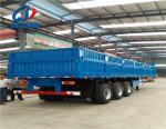 Detachable Side Wall Semi Trailer 40-80Tons Capacity FUWA/BPW Axles Truck