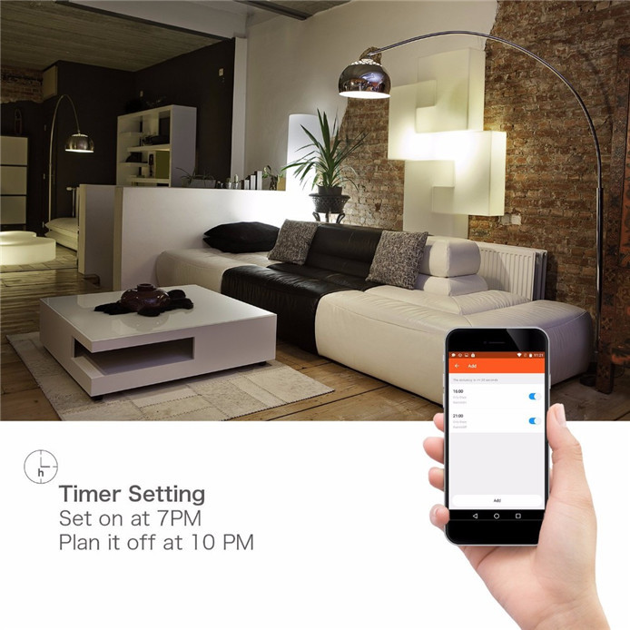 E27 10w Intelligent Timer Wifi Light Bulb , Plastic Aluminum Voice Command Lamp