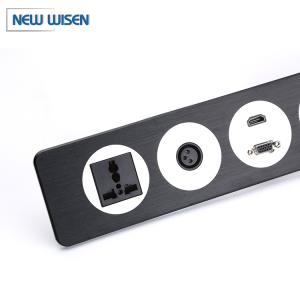 Quality Aluminum Panel Mounted Office Desk Power Sockets Outlet With Usb wholesale