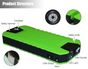 Quality LED Light Mini 12v Jump Starter 20400mAh / Portable Battery Booster wholesale