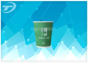 Quality Anti - Slip Doubel Wall Disposable Paper Cups With Corrugated Paper Outside wholesale