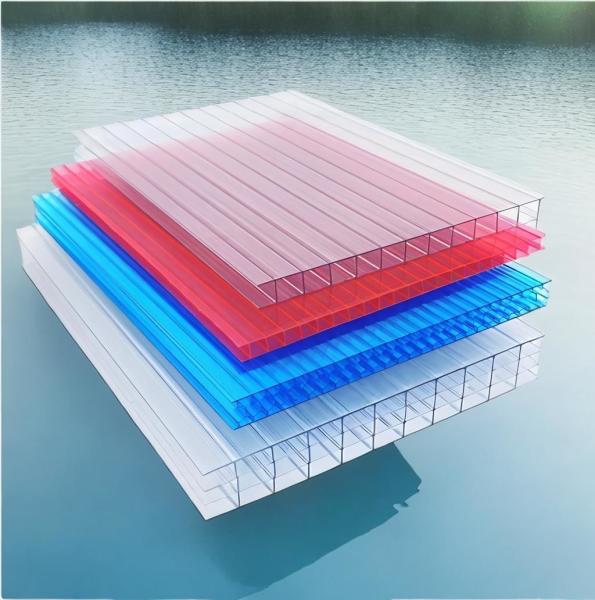 SGS Verified Weather Resistant Polycarbonate PC 3-4 Twin Wall Hollow Green Sheet
