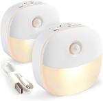Rechargeable Motion Sensor Night Light / 500mAH Stick On Led Closet Lights