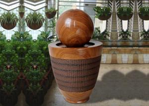 Quality Ball Ellipse Base Wood Rattan Effect Water Fountain wholesale