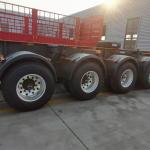 30t-50t Load Capacity Skeletal Semi Truck Trailer with 1310mm Wheel Base