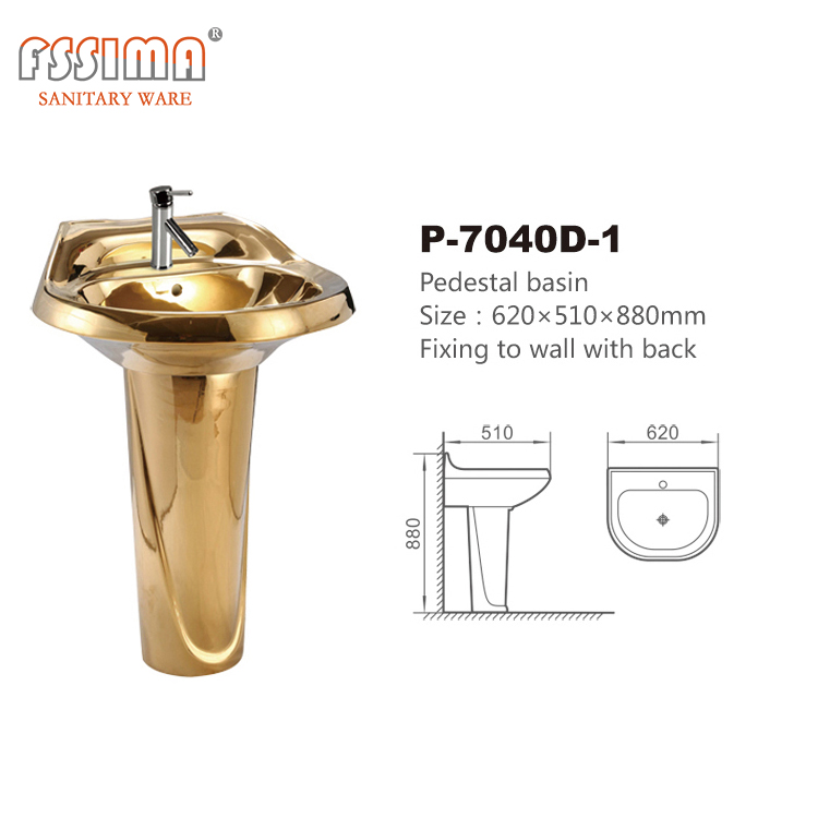 S Trap Golden Conjoined Toilet Sanitary Wares Wc Ceramic Diamond