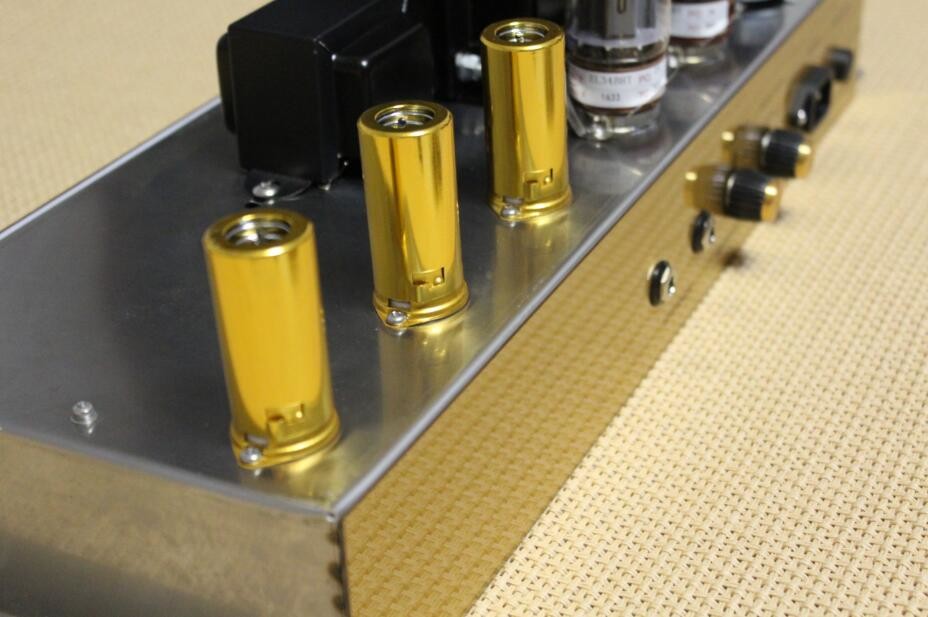 Custom Grand JTM45 Handmade Amp Head 50W in Black with Imported Gold Stripe AAAAA Grade Cabinet