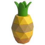 Customized Children'S Educational Toy 5pcs Pineapple BPA Free Silicone Stacking
