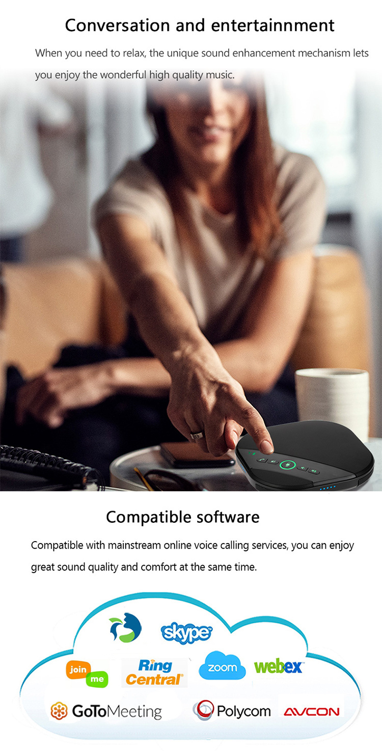 High Quality Wireless USB Microphone Speaker for Lecturer in Video Conference System
