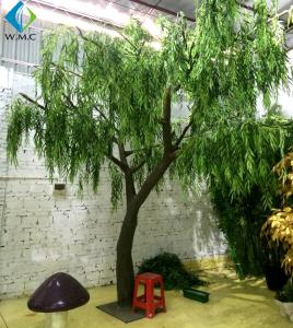 Quality Fiberglass Trunk Fake Willow Tree , Faux Weeping Willow For Lakeside Decoration wholesale