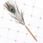 Colorful Feather Ball Point Pen Metal Creative Gift Ballpoint Pens For Office
