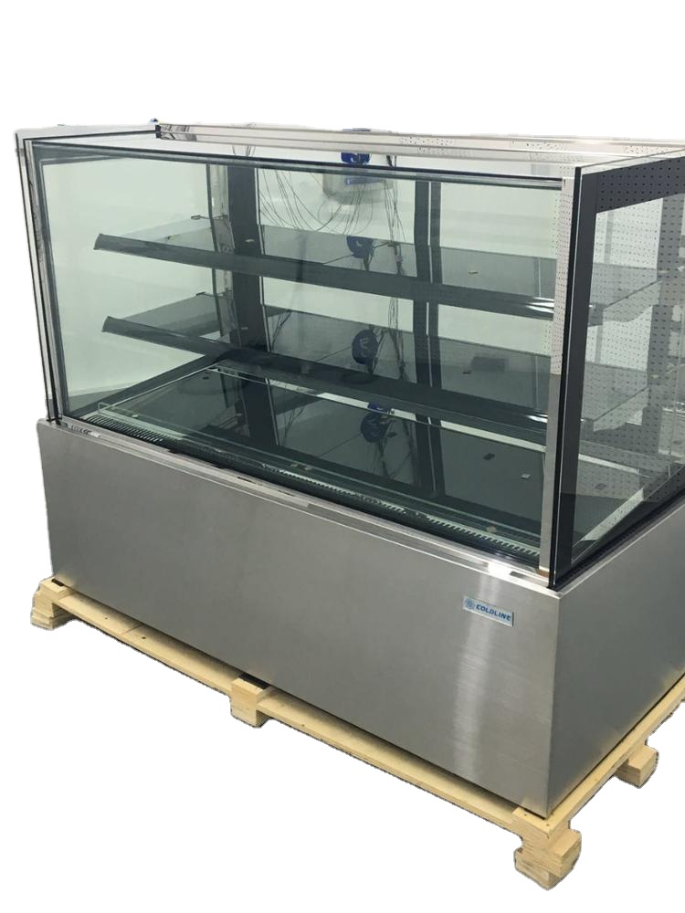 SUS 304 Vitrine Refrigerated Bakery Display Case Cabinet ETL