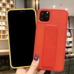 2 In 1 Candy Colour Phone Case Shockproof TPU Material Finger Grip Stand
