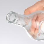 Rubber Stopper 500ml 800ml Clear Brandy Glass Bottle for Logo Acceptable