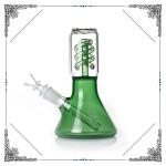 Grace 14'' Glass Smoking Water Pipe With Splash Guard And Helix Percolator Bongs