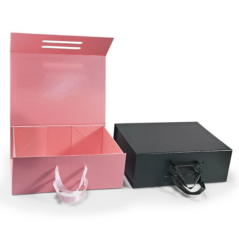 China Wholesale Reasonable Price Clothing Packaging Packing Custom Shirt Garment Jewellery Folding Ribbon Proposal Magnetic Gift Cardboard Box