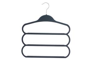 Quality Betterall Three Tiers Space Saving Thin Black Velvet Hangers wholesale
