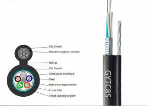 Quality 24 Core Single Mode Outdoor Fiber Cable Self Supporting Filling Compound wholesale
