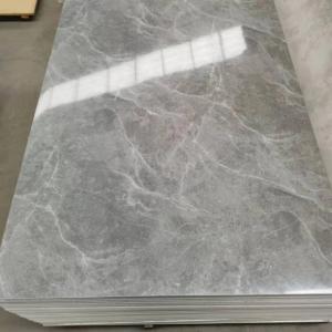 Quality Waterproof High Glossy PVC Wall Panel Artificial Stone UV Marble Veneer for Household wholesale