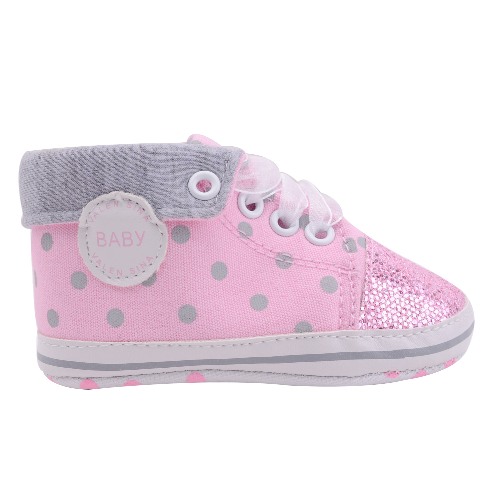 China Factory Canvas sport Baby girl designed 0-2 years Lace-up baby shoes