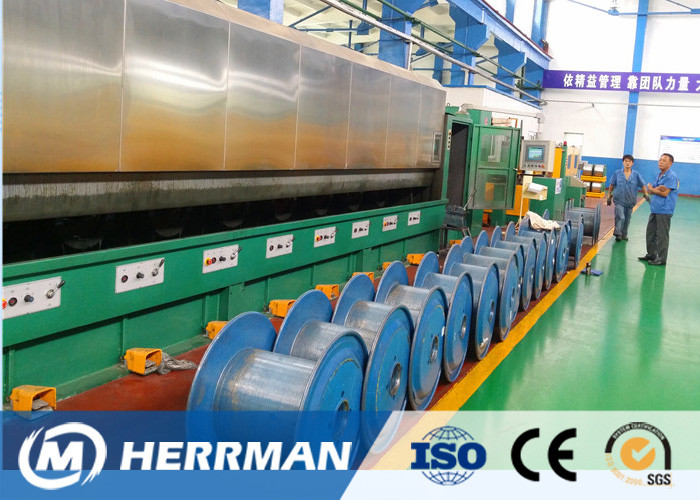 Individual Motor Control Wire Drawing Line , Wire Processing Machine 360KVA