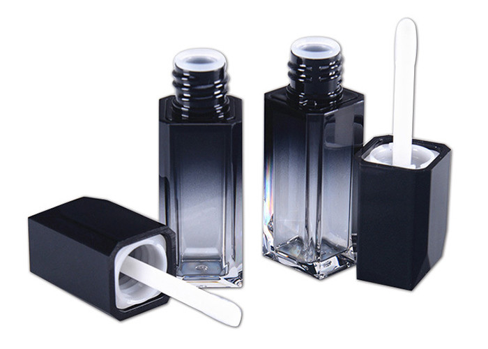 Customize 4ml ABS Empty Lip Gloss Tubes Black Gradient Color
