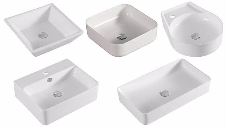 Style bathroom sink glaze ceramic single hloe pedestal wash basin
