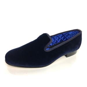 Quality Embroidered Pattern Dress Shoes , Sheepskin Suede Velvet Dress Slippers wholesale