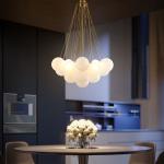 Bubble Chandelier 19/37 Balls Black Gold Chandeliers Mid Century Modern Glass