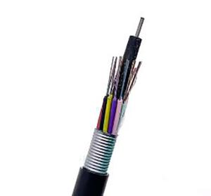 Quality GYTS-96B1.3 Outdoor 96 Core Fiber Optic Cable G652D Black Single Mode wholesale