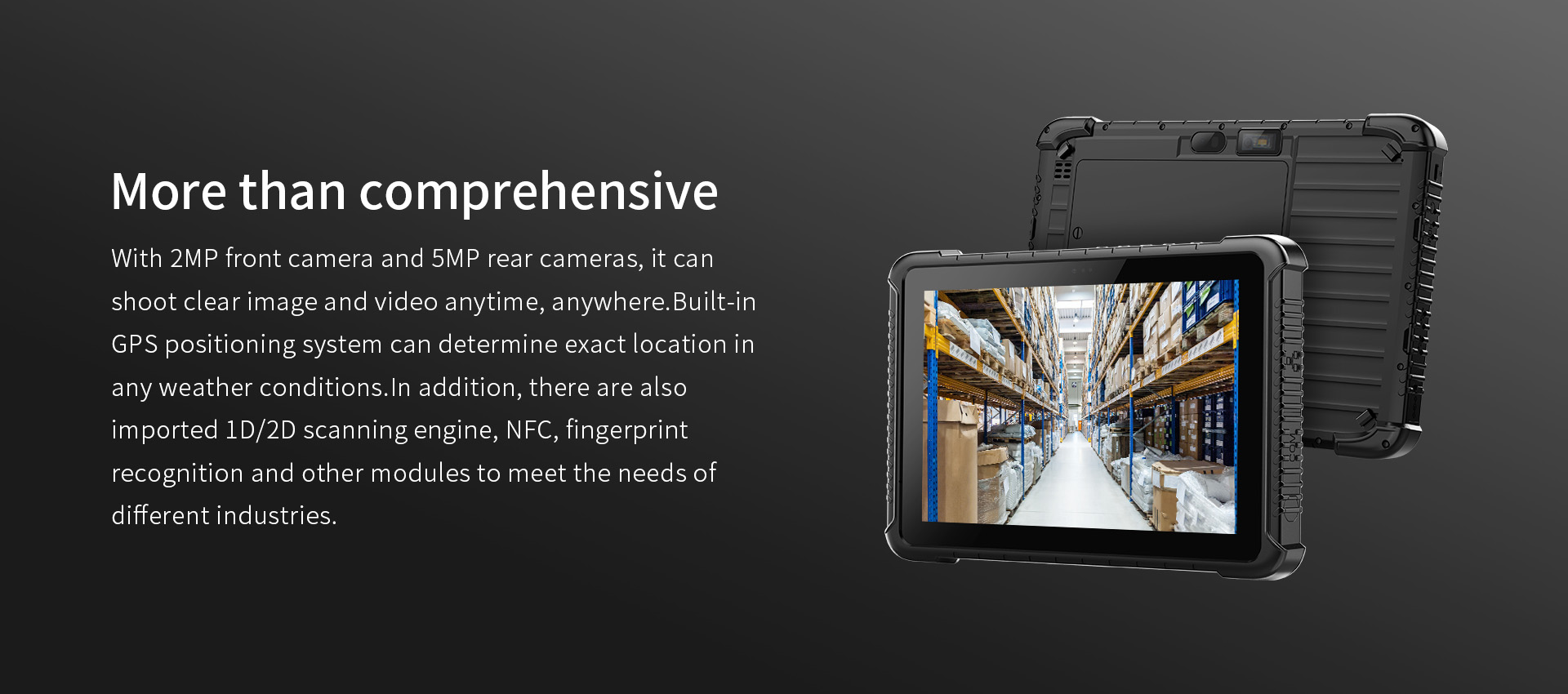 Sunlight Readable Anti-glare Screen Rugged Tablet with 4G Win10 and Bar Code Scanner