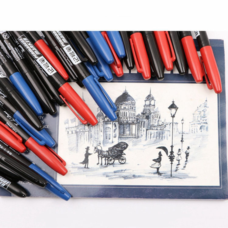 Paper Writing Medium Gel-Ink Permanent Marker Pen with Fast Drying Ink and Single Head Design