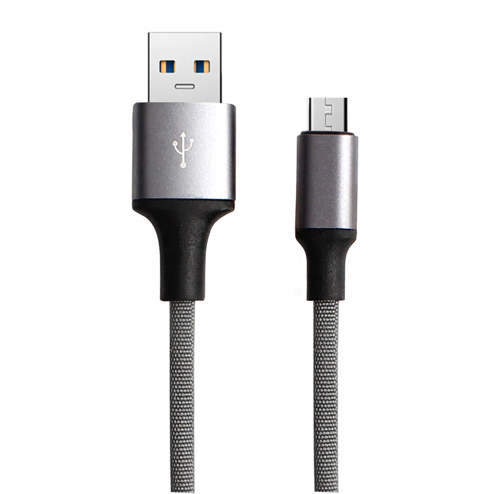 1M 2M 3M Nylon Braided Micro Usb Cable Mobile Phone Cables For Android / Apple Phone