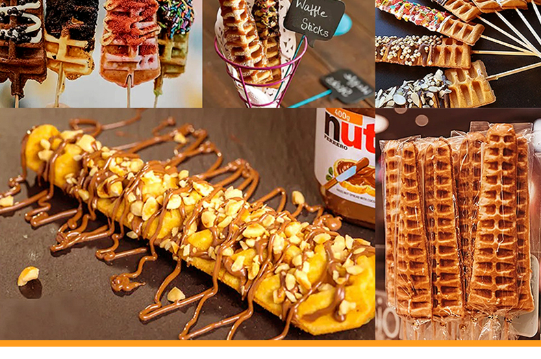 TCG-804W Tree Shape Waffle Makers 4pcs Waffle Machine Lolly Stick Waffle Non-stick Coating