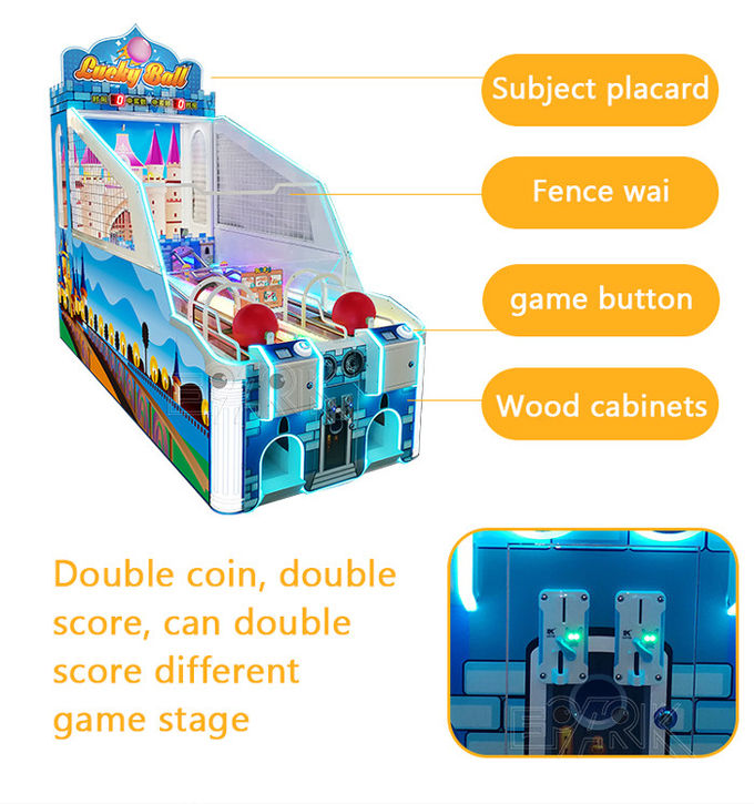 Amusement Park Pushing Ball Skill Machine For Kids Over 5 Years Old