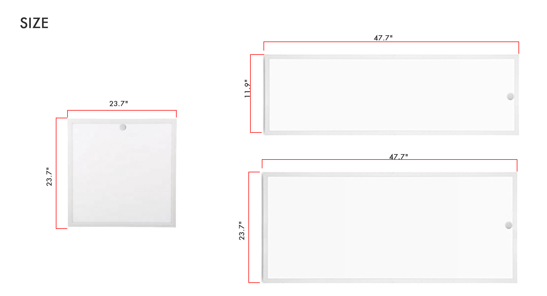 Temperature Adjust Led Slim Square Ceiling Light 24Watt 36Watt