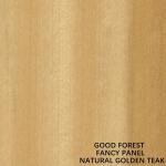Base Material MDF Faced Natural Golden Teak Wood Veneer 5 / 9 / 12 / 15 / 18 /