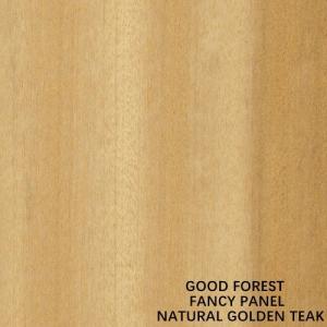 Quality Base Material MDF Faced Natural Golden Teak Wood Veneer 5 / 9 / 12 / 15 / 18 / 25mm wholesale