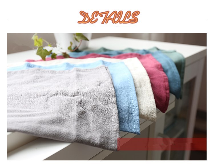 100% Cotton Linen Fabric Tea Towel Quick Dry With Customized Label