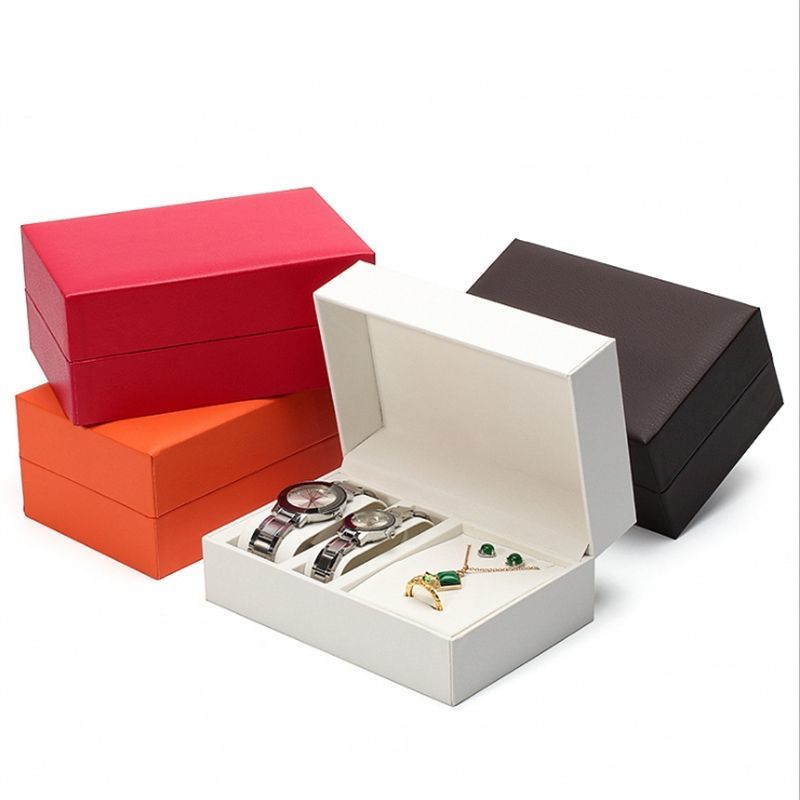 Custom Ivory Board PU Leather Ring Jewelry Jewellery Watch Wallet Gift Packaging Display Box