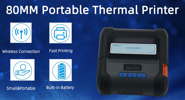 Portable Printer with USB Bluetooth Interface and 0.96 Inch OLED Display Private Mold